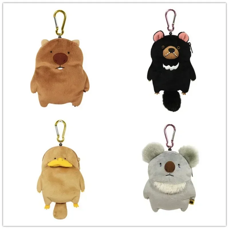 Cute Plush Cartoon Coin Wallet Koala Plush Doll Scalable Card Bag Cute Coin Wallet Organizer Mini Wallet Children's Bag