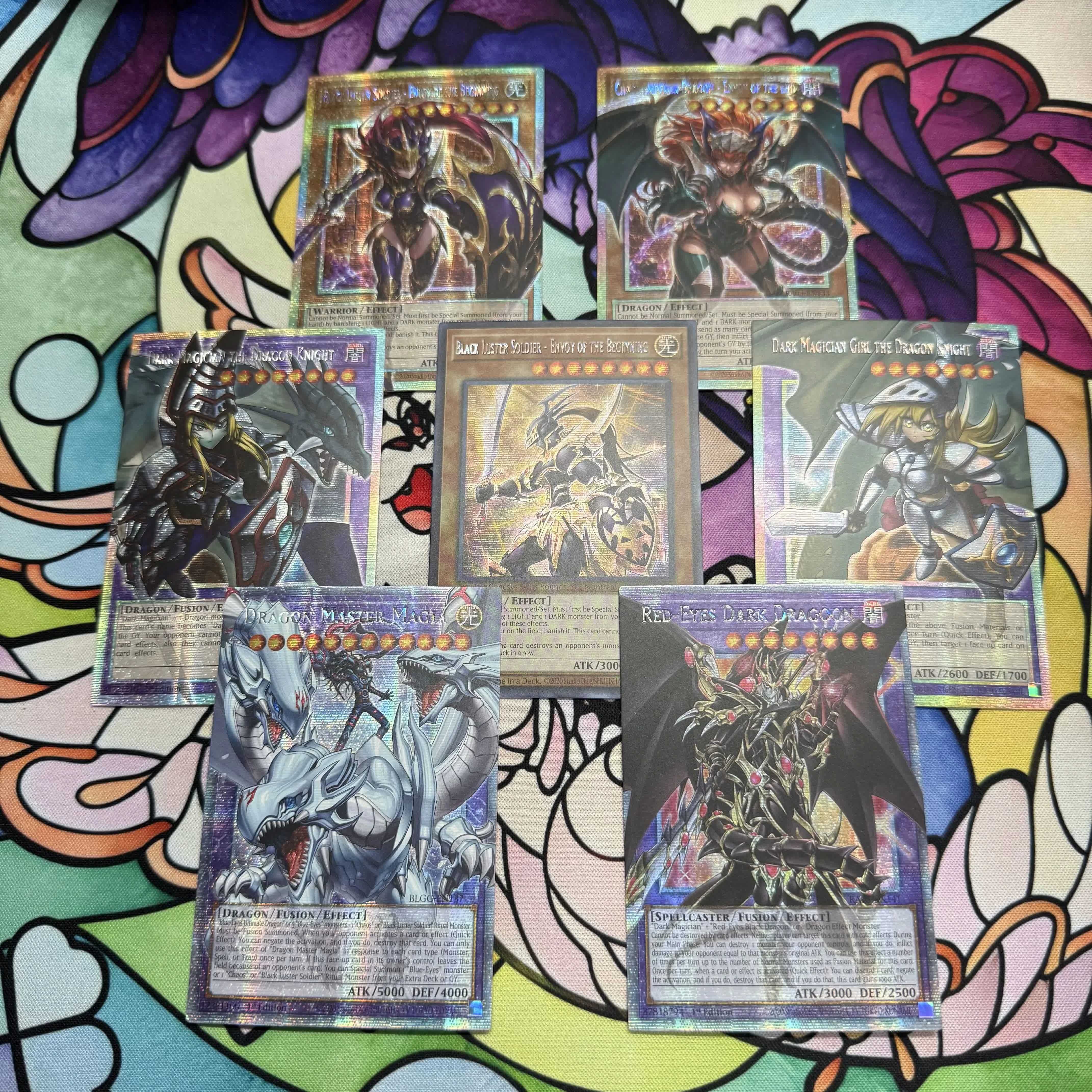 Yu-Gi-Oh Dark Magician Girl the Dragon Knight Dragon Master Magia Red-Eyes Dark Dragoon Chaos Emperor Dragon - Envoy of the End