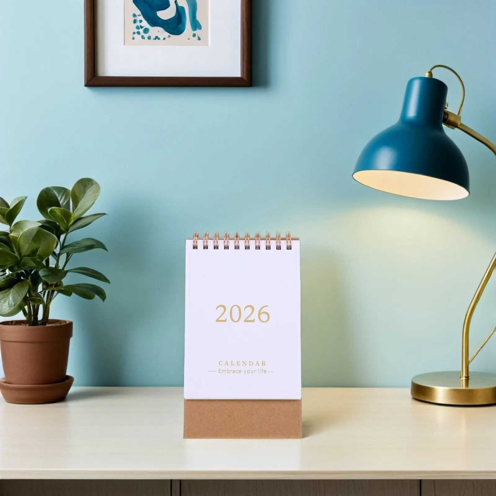 

2026 Desk Calendar Mini Stand Up Flip Calendar Compact Daily Planner Thick Paper Ink-Resistant for Work School Personal