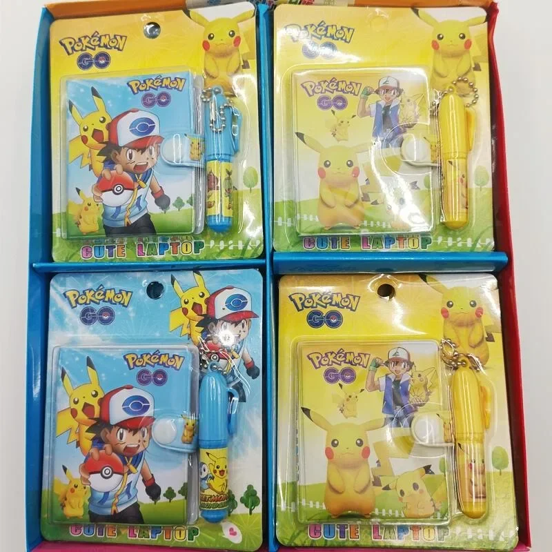 Pokemon Pikachu Notebook Pen Set Cartoon Anime Cute Students Notepad Children Stationery Fashion Learning Supplies Holiday Gifts