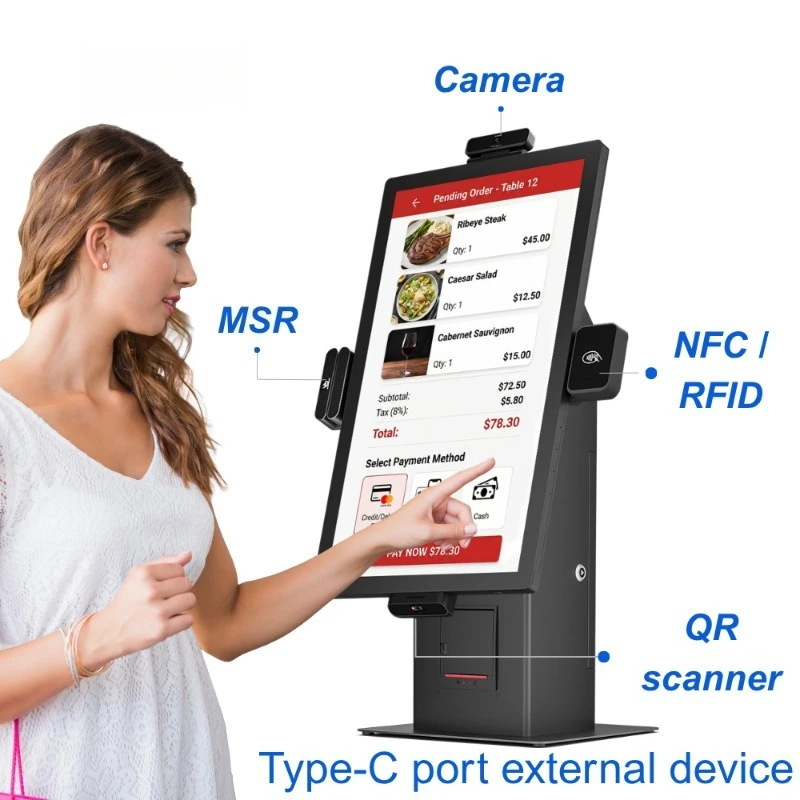 Card Swiping QR Code Scanning and Facial Recognition Self-service Ordering Machine