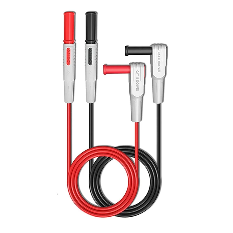 ●6PCS Multimeter Examination Leads Kit with Alligator Clips, Wire Piercing Probes Clip for Multimeter Voltmeter-ABFB