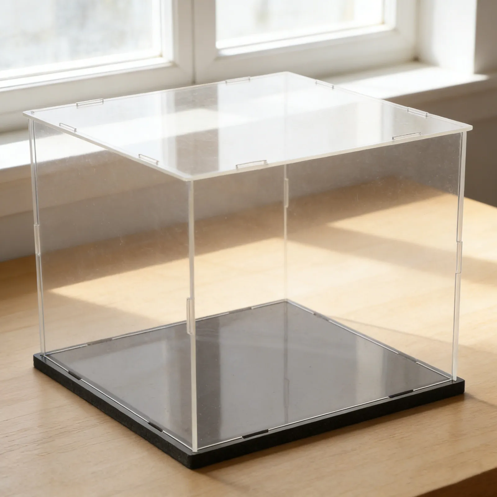 High Precise Scale Shield Cover 10.4x10.4x8.5 Inch Windproof Transparent Plastic Lid for Jewelry Workshop Lab Kitchen Digital