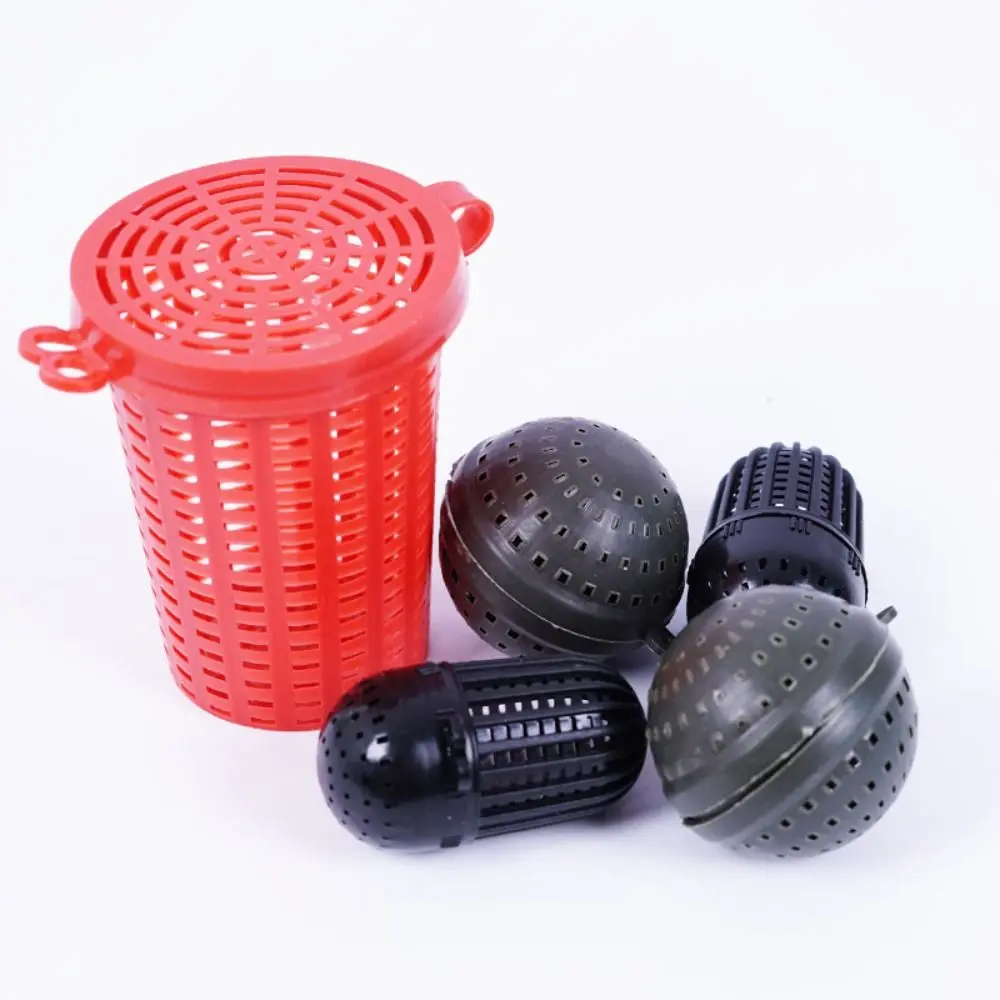 قفص صيد سمك ملتصق مضيء ، إغراء سمك ، حامل مغذي ، خطاف منقسم ، مغذي سباحة ، قفص طعوم ، 5 * لكل مجموعة