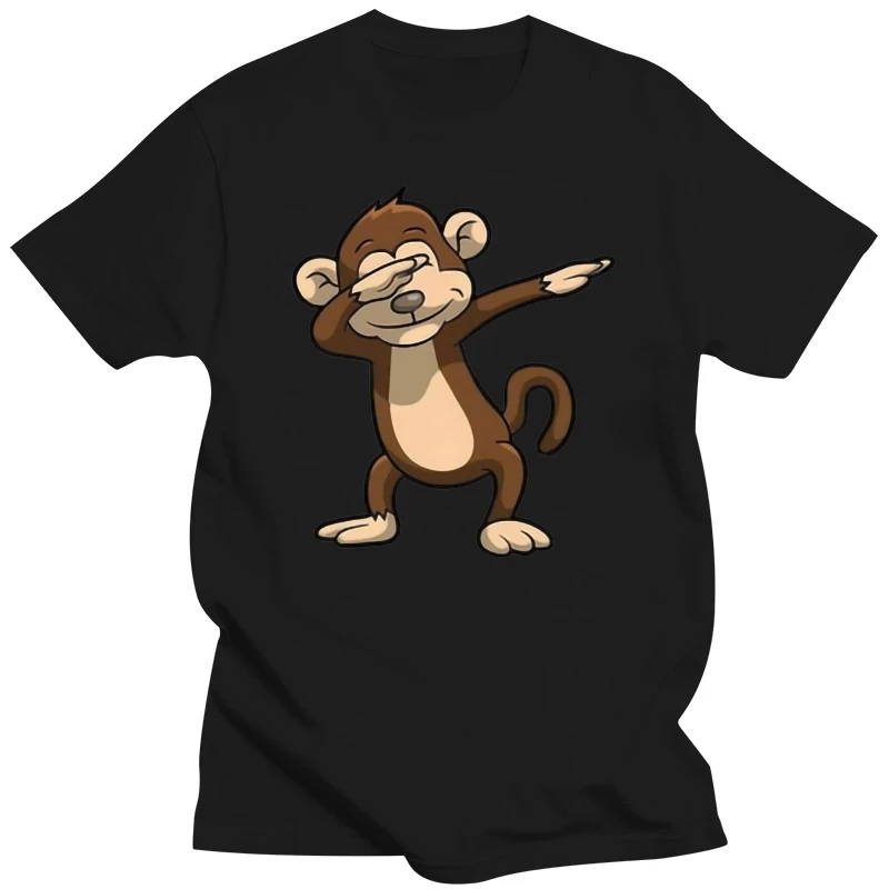 Dabbing Little Monkey T-Shirt Cute Animals Printed T-Shirt Short Sleeve T-Shirt1 For Youth Middle-Age The Old Tee Shirt