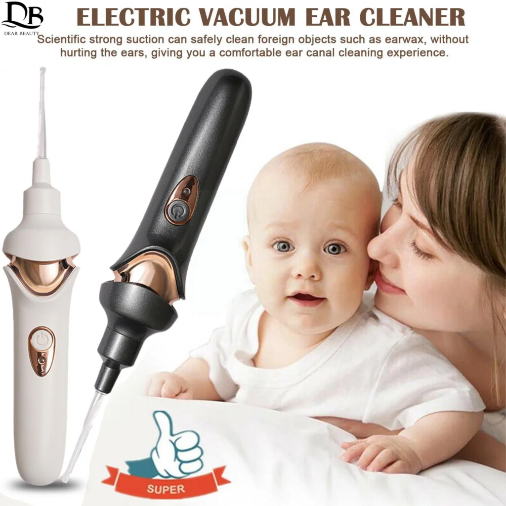 Electric Luminous Earpick For Kids&Adult USB Rechargeable Vibration Painless Vacuum Ear Pick Ear Wax Remover Ear Cleaning Tool