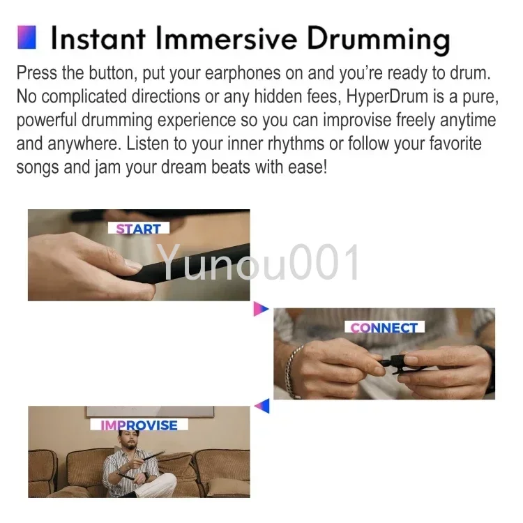 Good Feedback Hyperdrum Somatosensory Virtual Drum Kit Smart Portable Musical Instrument