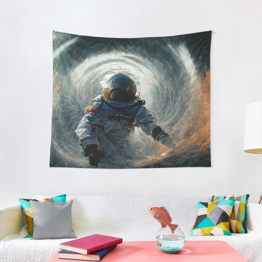 

Astronaut Falling Into a Space Vortex Midjourney Tapestry Decoration Room Home Decorations Tapestry