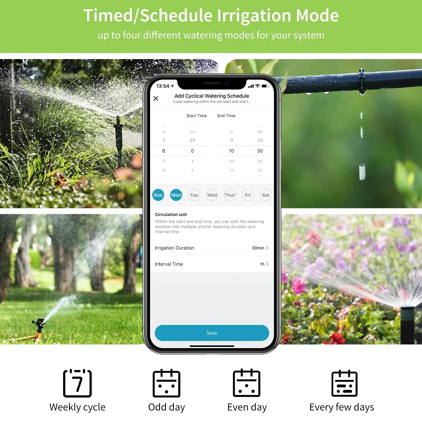 Diivoo Automatic Irrigation Controller Water Timer WIFI Control Water Valve Garden Automatic Watering System 1/2 Zone