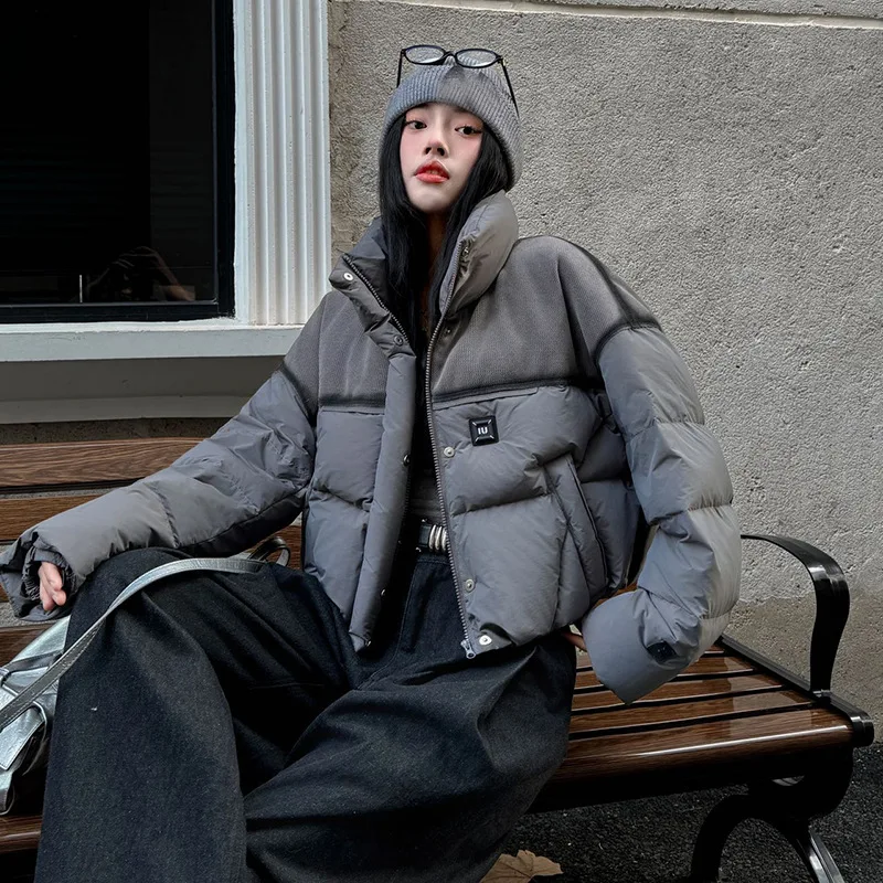 High Quality Women Down Jacket Winter Coat 90% White Duck Down Warm Outwear Fashion Puffer Coat  campera de cuero mujer JK-172