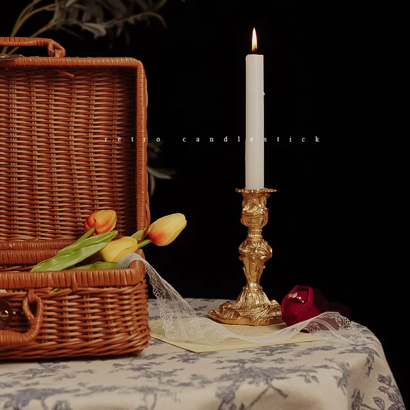 European Vintage Candle Holder Candlelight Dinner Ornaments Photo Photography Background Props