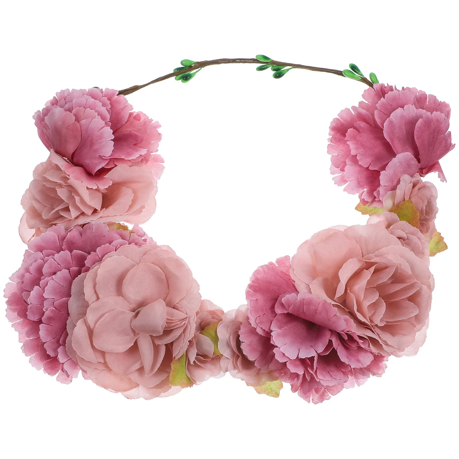 

Floral Garland Crown Flower Wreath Headband Comfortable Fit for Wedding Party Photography Event Flower Wreath Hair Accessories