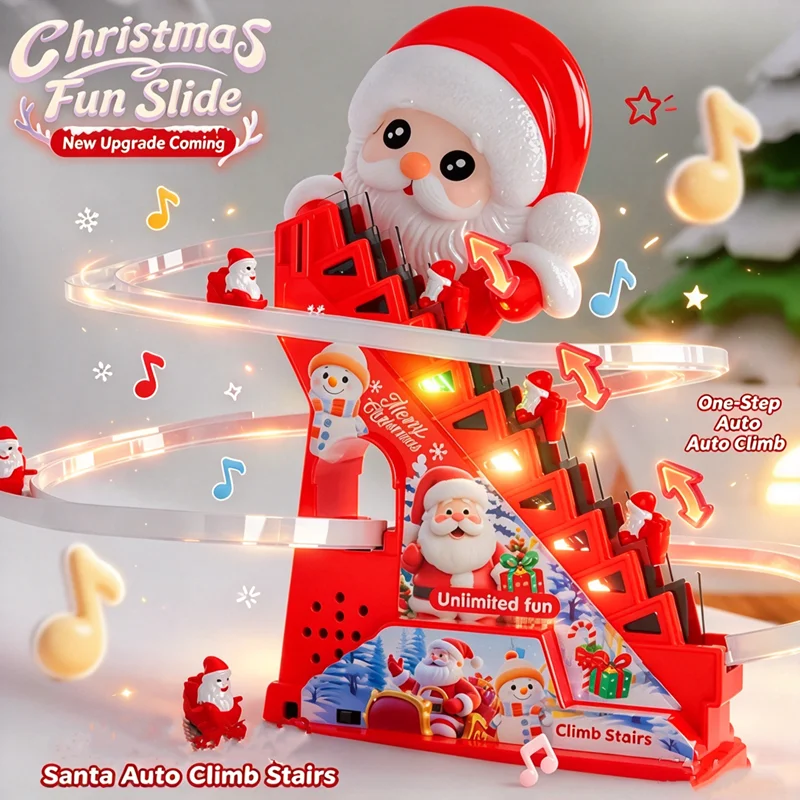 New Stress Relieving Toys for Christmas Climbing Stairs and Slides, Children's Puzzle Leisure Toys (Excluding Batteries)