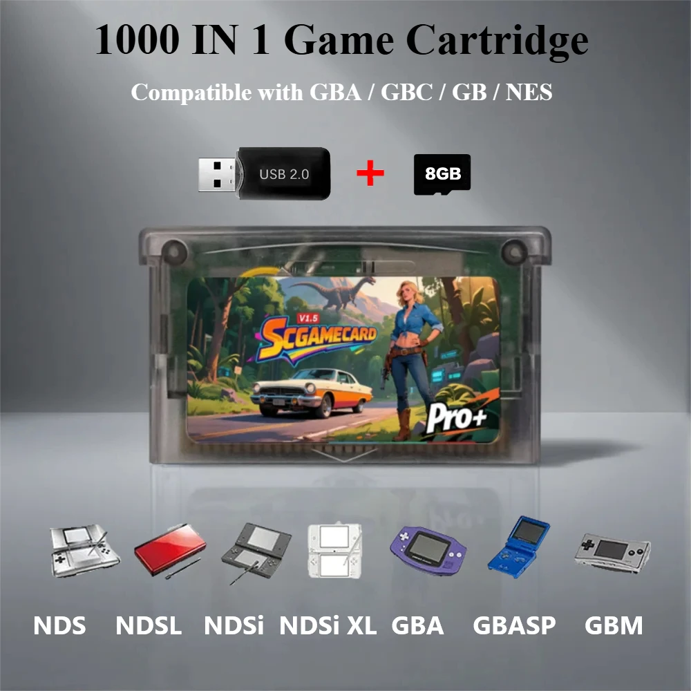

Карта SC 1000 в 1, флеш-карта GBA SCFWV1.5 для адаптеров GBA, GBC, GB, NES