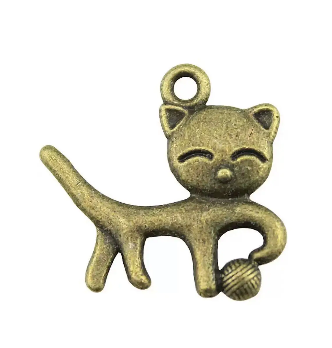 

25pcs 19*18mm Zinc alloy metal cute cat design pendants for handmade accessories HW3376