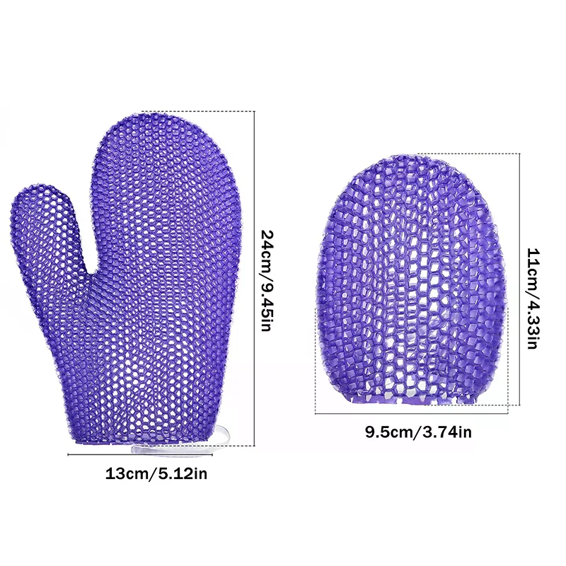 Exfoliating Shower Glove With Colorful Honeycomb Weave And TPU High Elasticity Antibacterial Material Gentle Safe And Durable