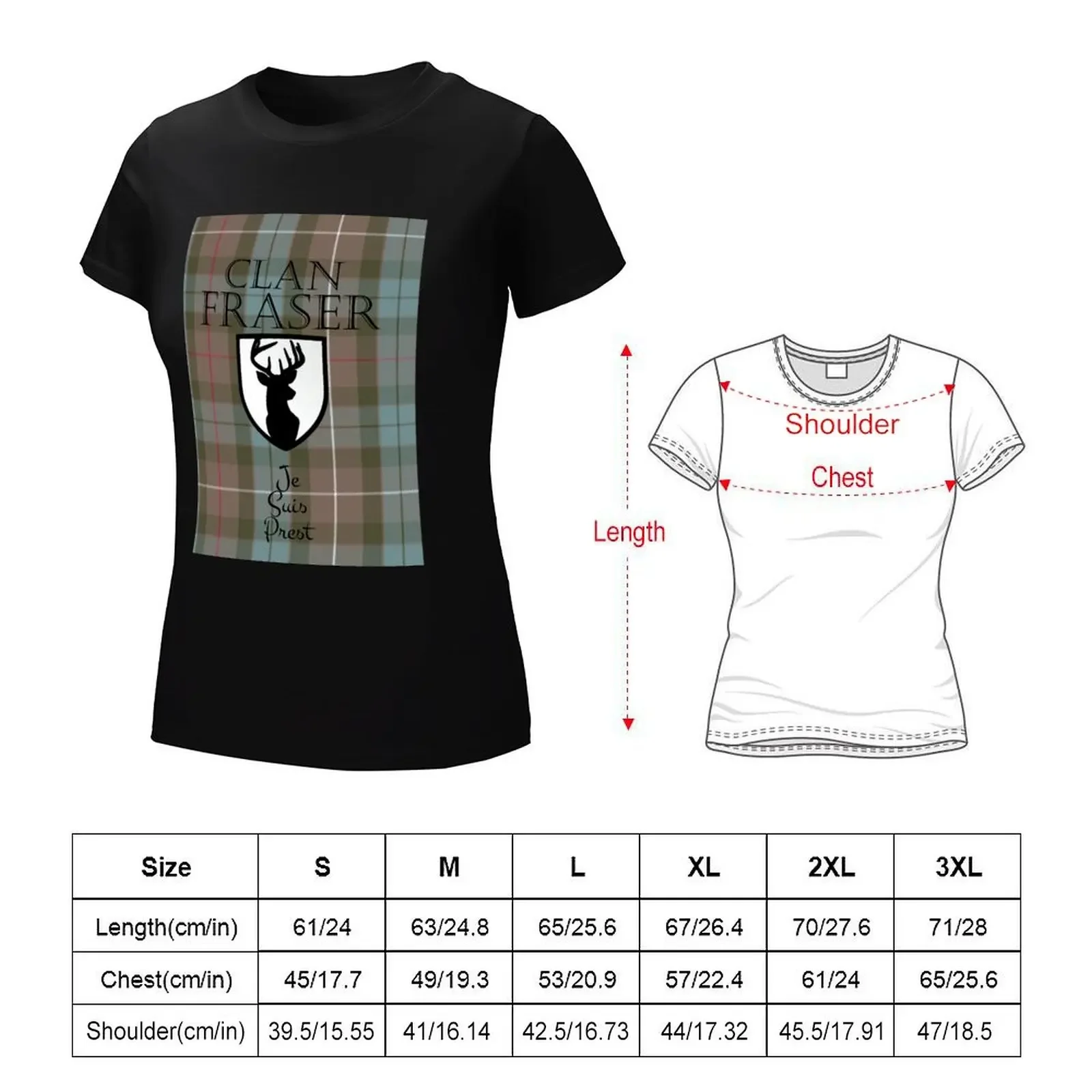 Outlander/Clan Fraser T-shirt tees funny clothes for Women