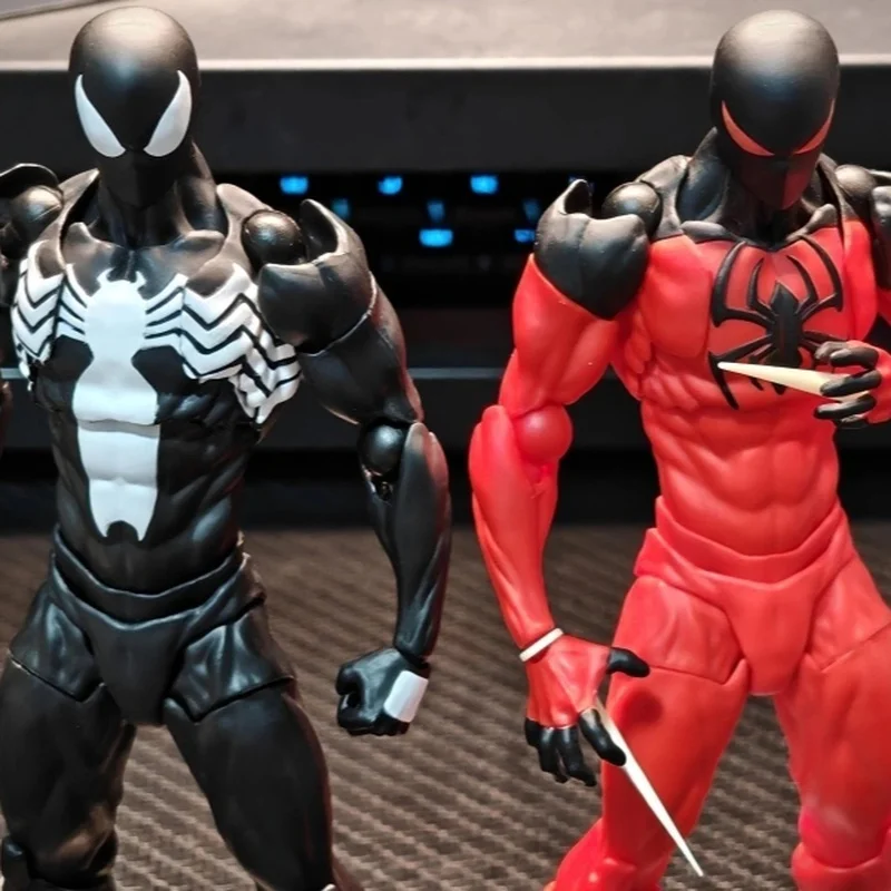 

Черный сосед Человек-паук фигурку MESS TOYS съемные суставы Venom Symbiote Коллекционная модель игрушки для фанатов