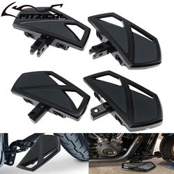 Motorcycle Front Floorboards Rear Foot Pegs Footrest Pedal Black For Harley Softail 2018-2023 Street Bob Low Rider Breakout Slim