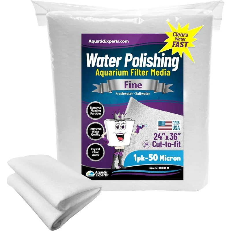 

Aquatic Experts Aquarium Polishing Filter Pad, Water Polishing Pad for Aquarium Filters, Filter Floss for Fish Tank Filters