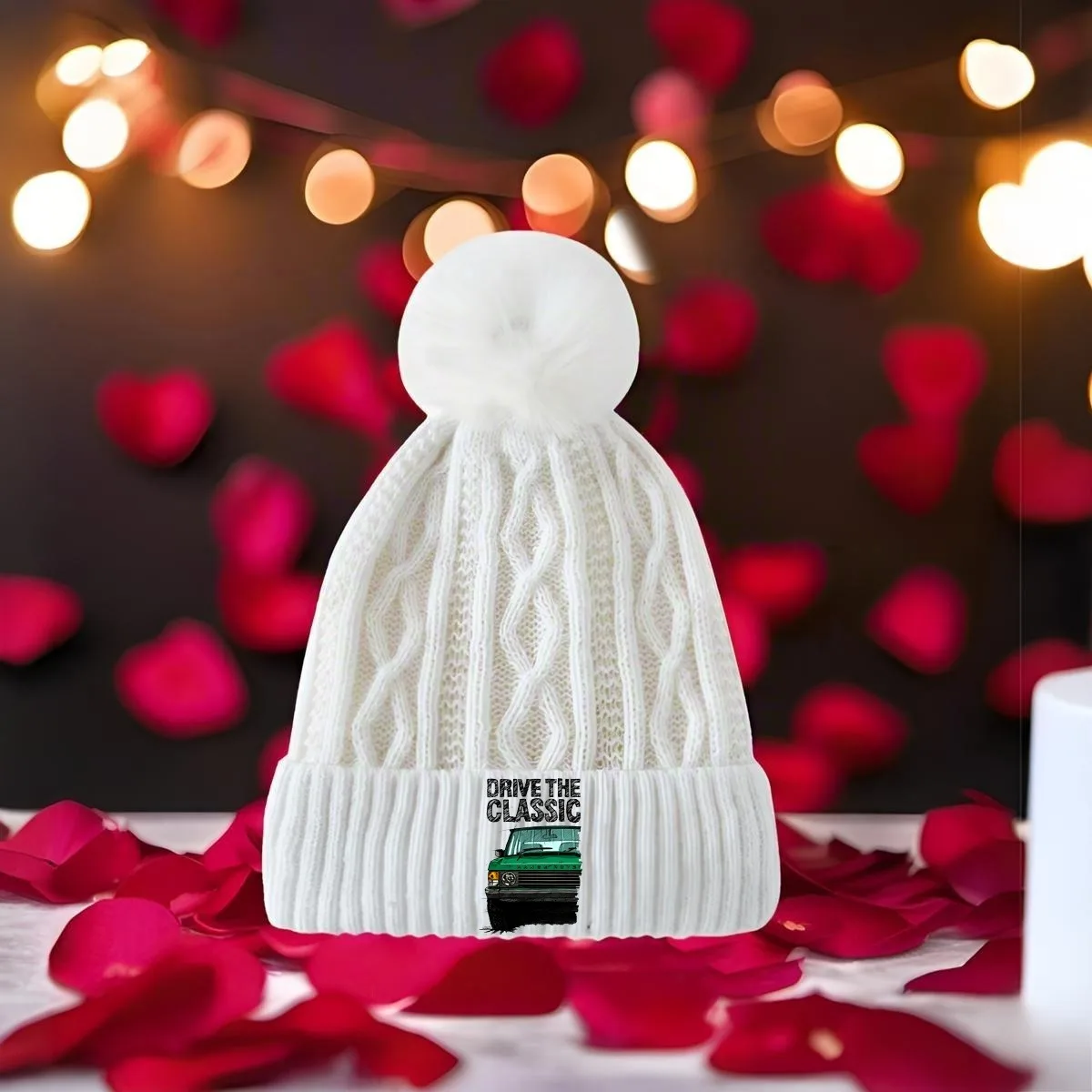 

iveTheClassic Новая вязаная шапка унисекс с помпонами — многоцветная зимняя шапка W с индивидуальным принтом для мужчин и женщин