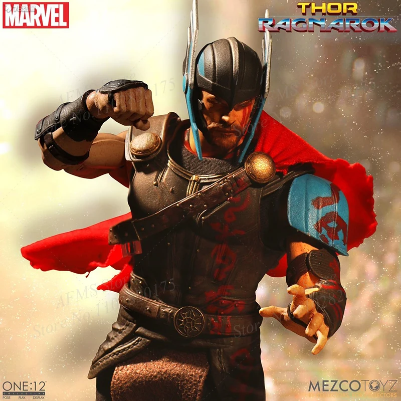 Mezco 1/12 Scale Collectible Figure Gladiator Thor Chris Hemsworth God of Thunder 6Inch Male Soldier Action Figure Body Toys