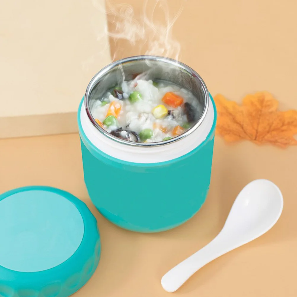 

Thermal Insulated Soup Cup Breakfast Porridge Jar Stainless Steel PP Leakproof Portable Food Container Travel Camping Office
