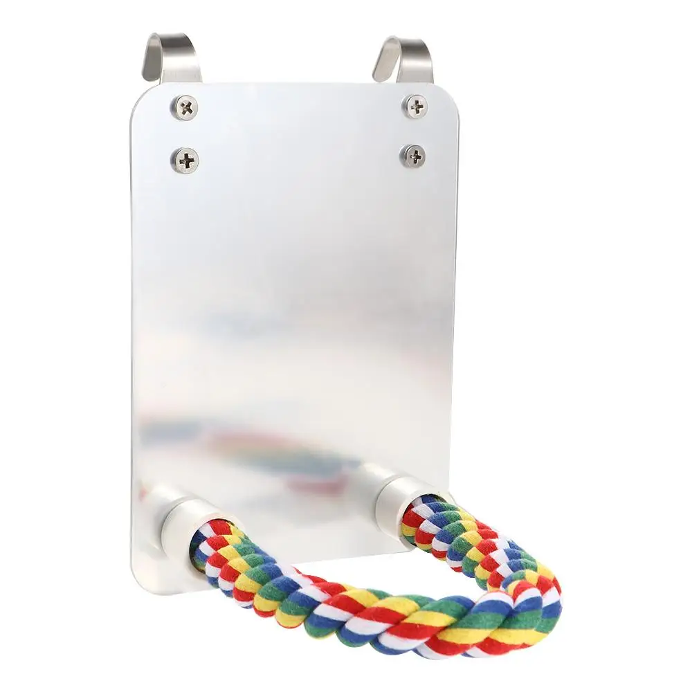 

Lovebirds Cockatiel Cage Accessories with Rope Parakeet Perch Stand Brid Mirror Parrot Toys Swing