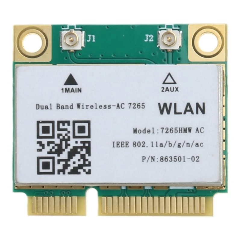 E8BA 1200mbps 호환 4.2 Half Mini PCI-E WiFi 카드 AC7265 무선 7265