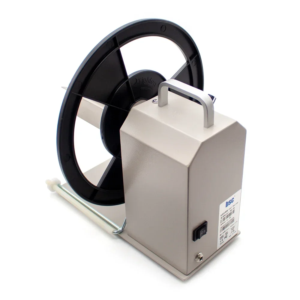AC100-240V Riavvolgitore automatico per etichette Etichetta per codici a barre Riavvolgitrice elettrica Velocità regolabile Larghezza di direzione 120MM