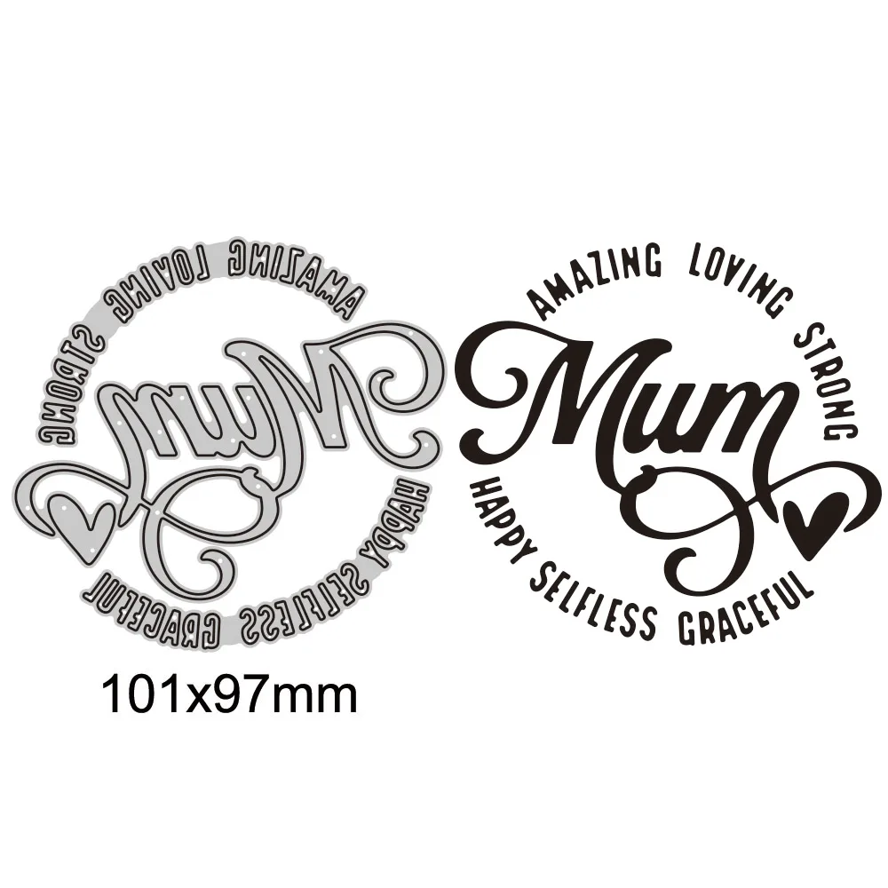 Love Mom Metal Cutting Die New Arrival 2023 Diecut Mould for Diy Molds Scrarpbooking Paper Cards Making Cuts Crafts