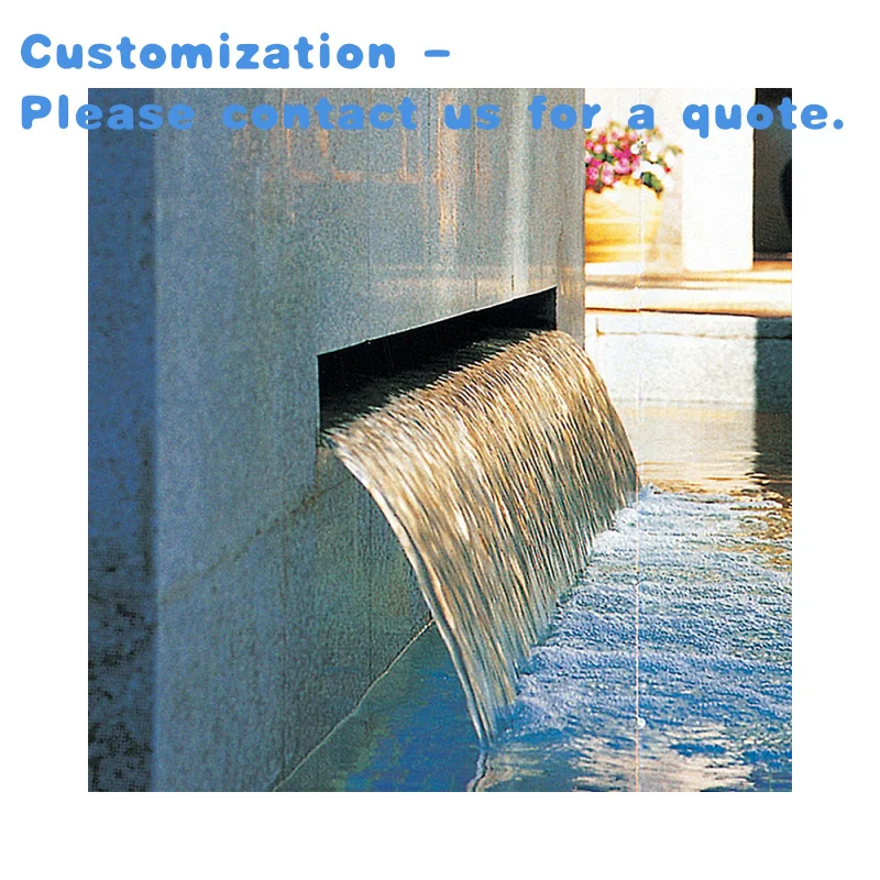 

custom.Customized Luxury Rectangle Stainless Steel Modern Curtain Wall Garden Artificial Waterfalls