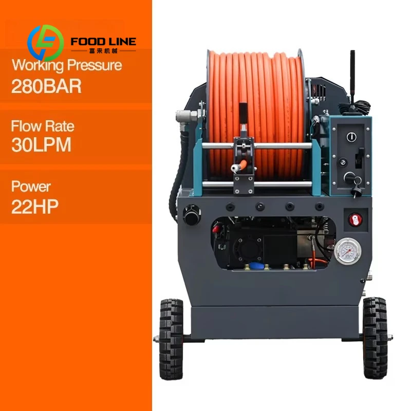Customized High Flow Pressure Sewer Jetting Machine Commercial Drain Cleaner For Pipeline Blockage Removal And Sanitary Care