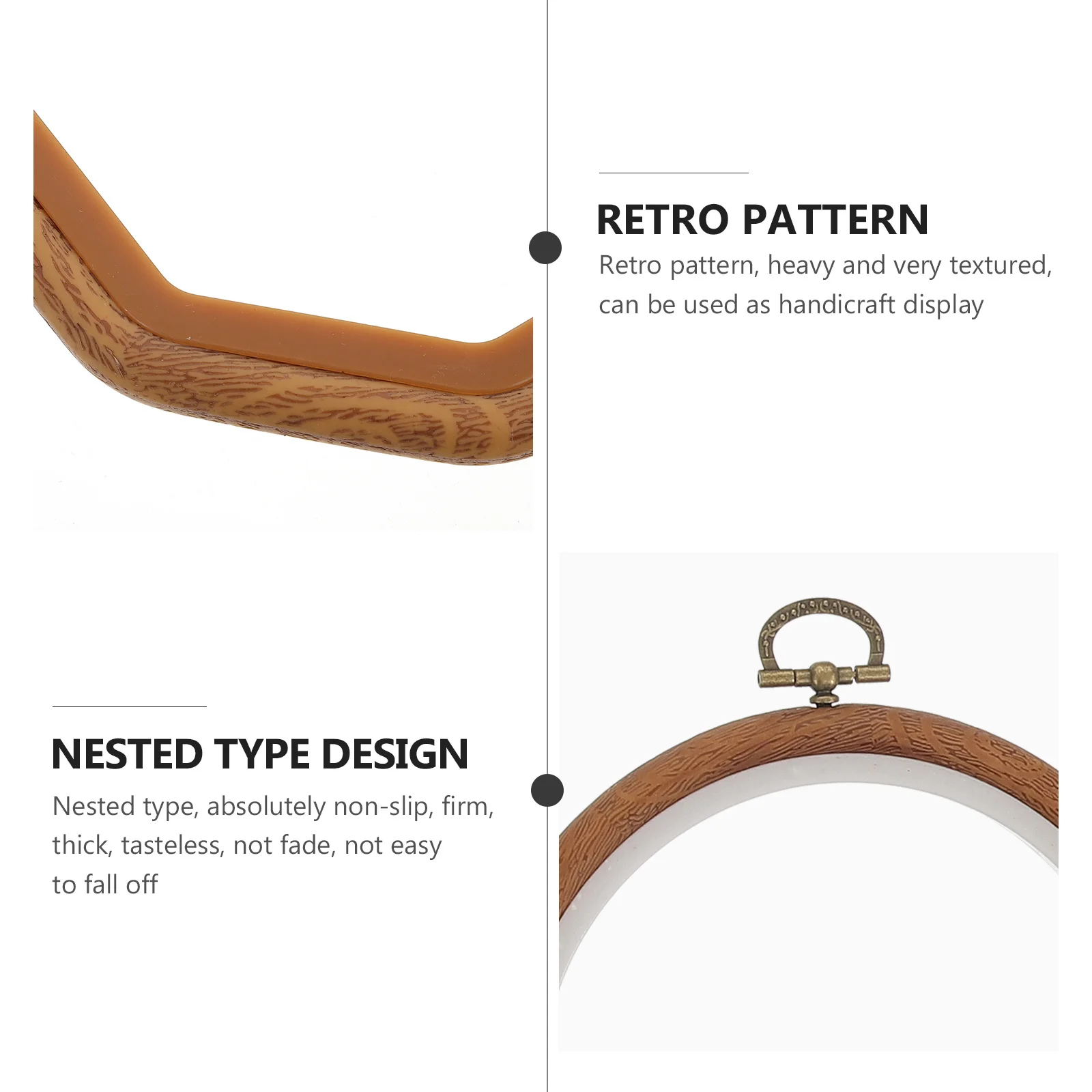 

4Pcs DIY Embroidery Hoops Set Cross Stitch Frames with Anti-Slip Feature Perfect for Crafting Sewing Handmade Gifts Accessories