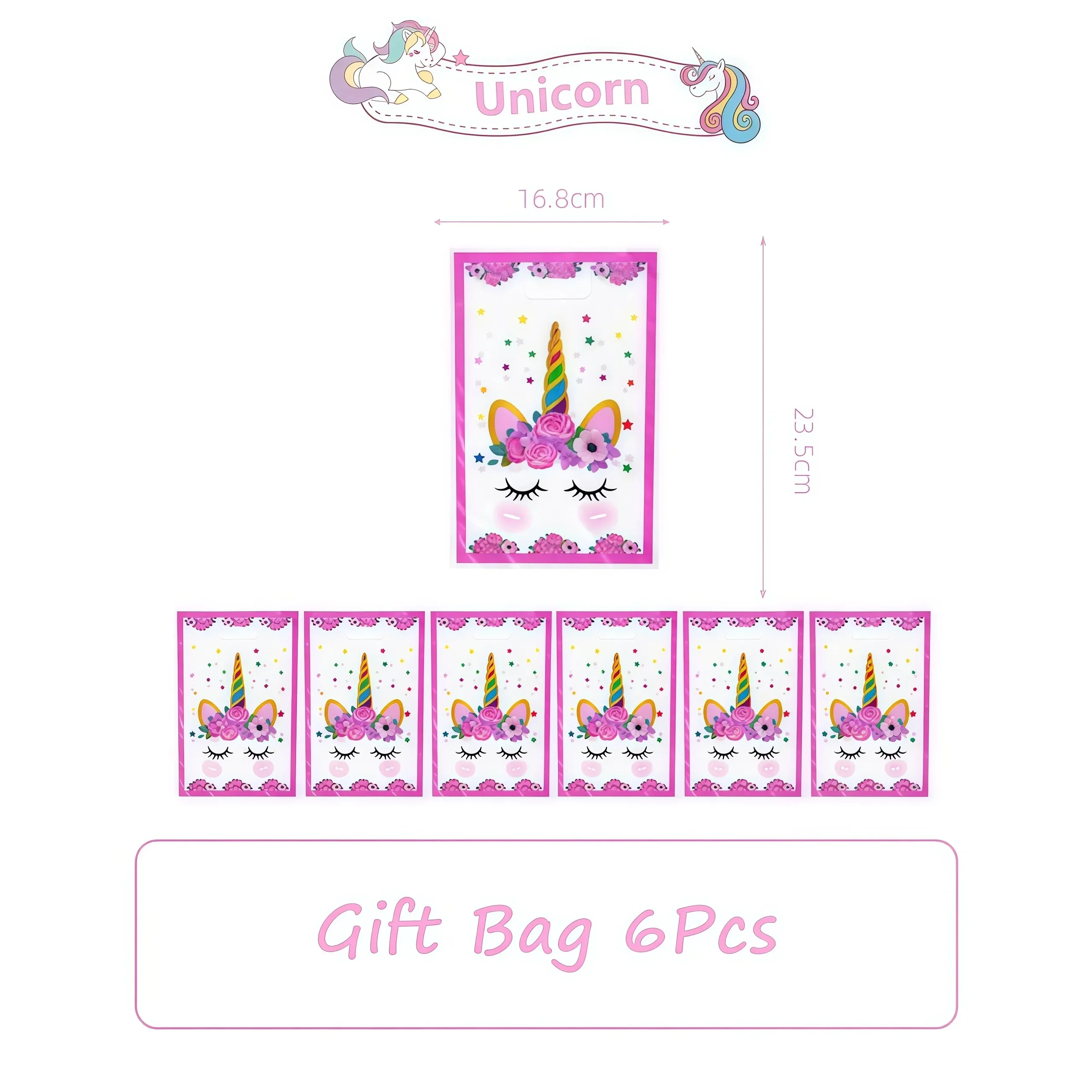 Unicorn Anime Tableware Sets Plate Cup Napkin Home Party Supplies Happy Birthday Decoration Girl Pink Party Wedding DIY Gift Toy view 5