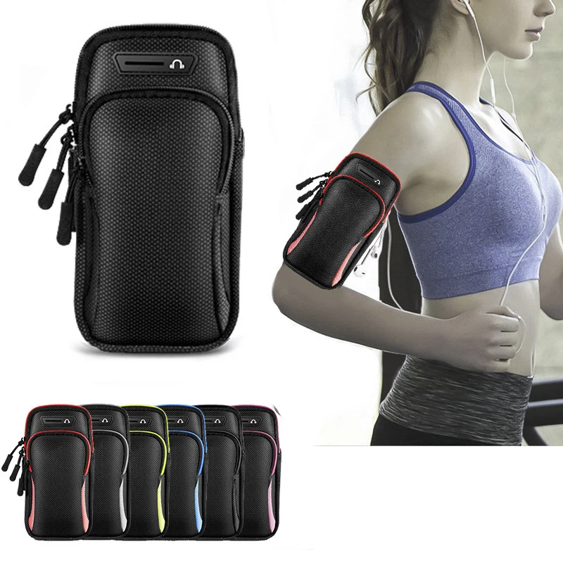 Women Cell Phone Arm Bag Sports Fitness Outdoor Arm Sleeve Arm Bag Arm Band Wristlet Gift Convenient Mini Sports Running Men