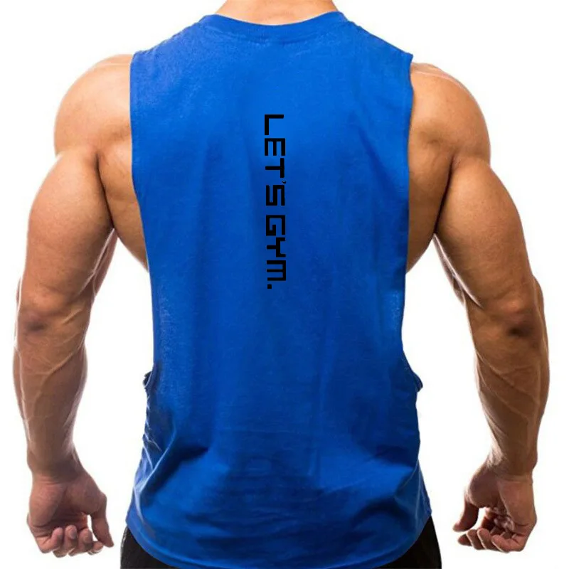 Brand Just Gym Clothing Fitness Mens Sides Cut Off T-shirts Dropped Armholes Bodybuilding Tank Tops Workout Sleeveless Vest