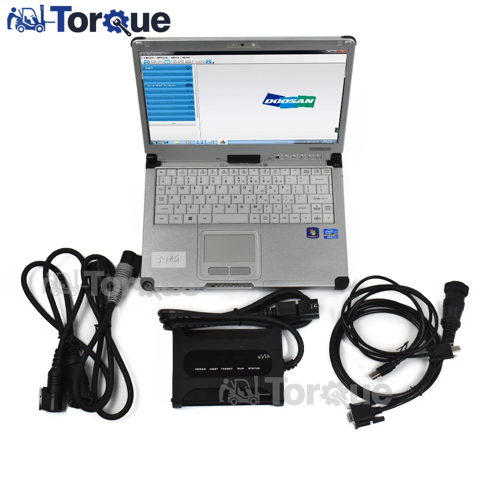 For Doosan Excavator Wheel Loader Monitoring Program DMS-5 diagnostic scanner tool with Toughbook CF c2 Laptop