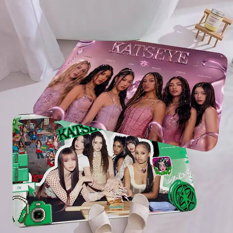 Global Pop Group K-Katseye Entrance Door Mat Nordic Style Home Doormat Bathroom-Toilet Mats Bedroom Hotel Decor Mat