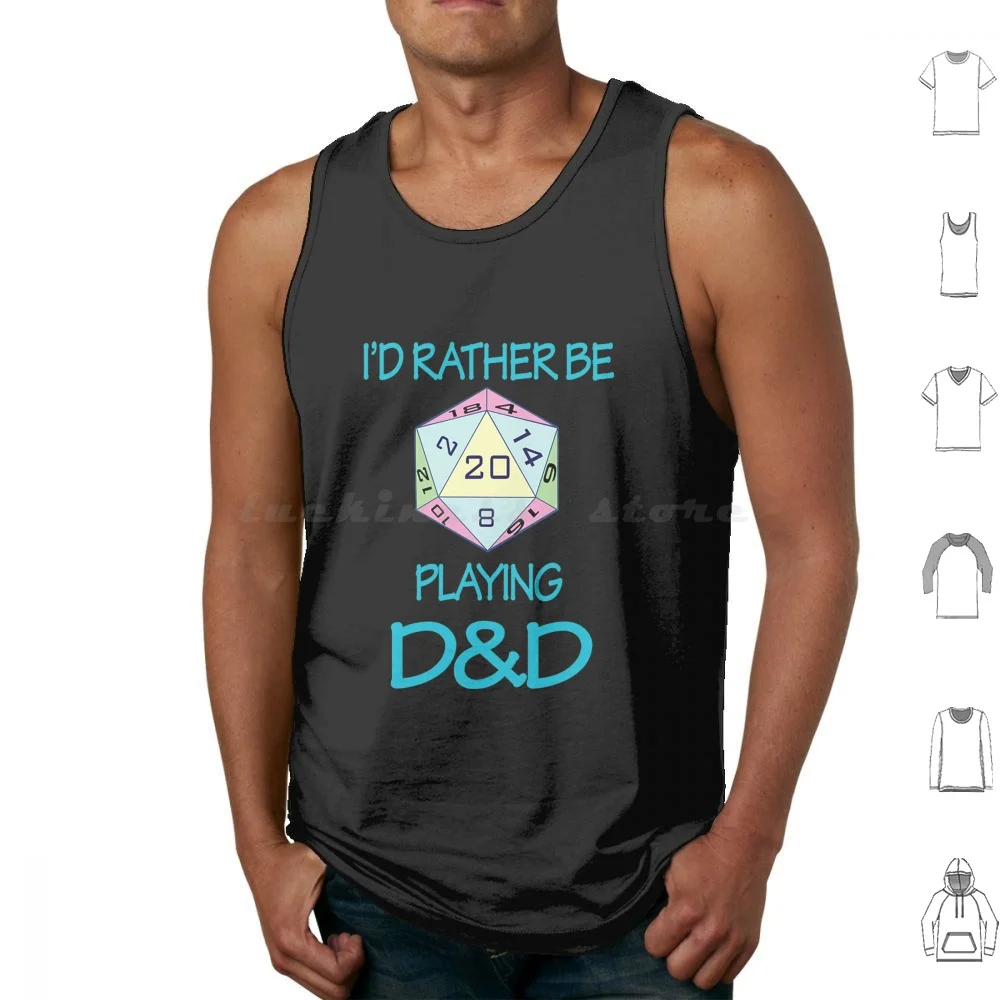 

И Тридцать Rather Be Play D&d Майки с принтом из хлопка и футболки Shirtid Rather Be Playing D D