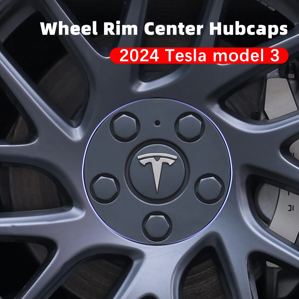 For Tesla Model 3  2024 Hub Caps Performance Replacement Hub Caps Full Rim Cover Accessories 4 Pack Hub Caps