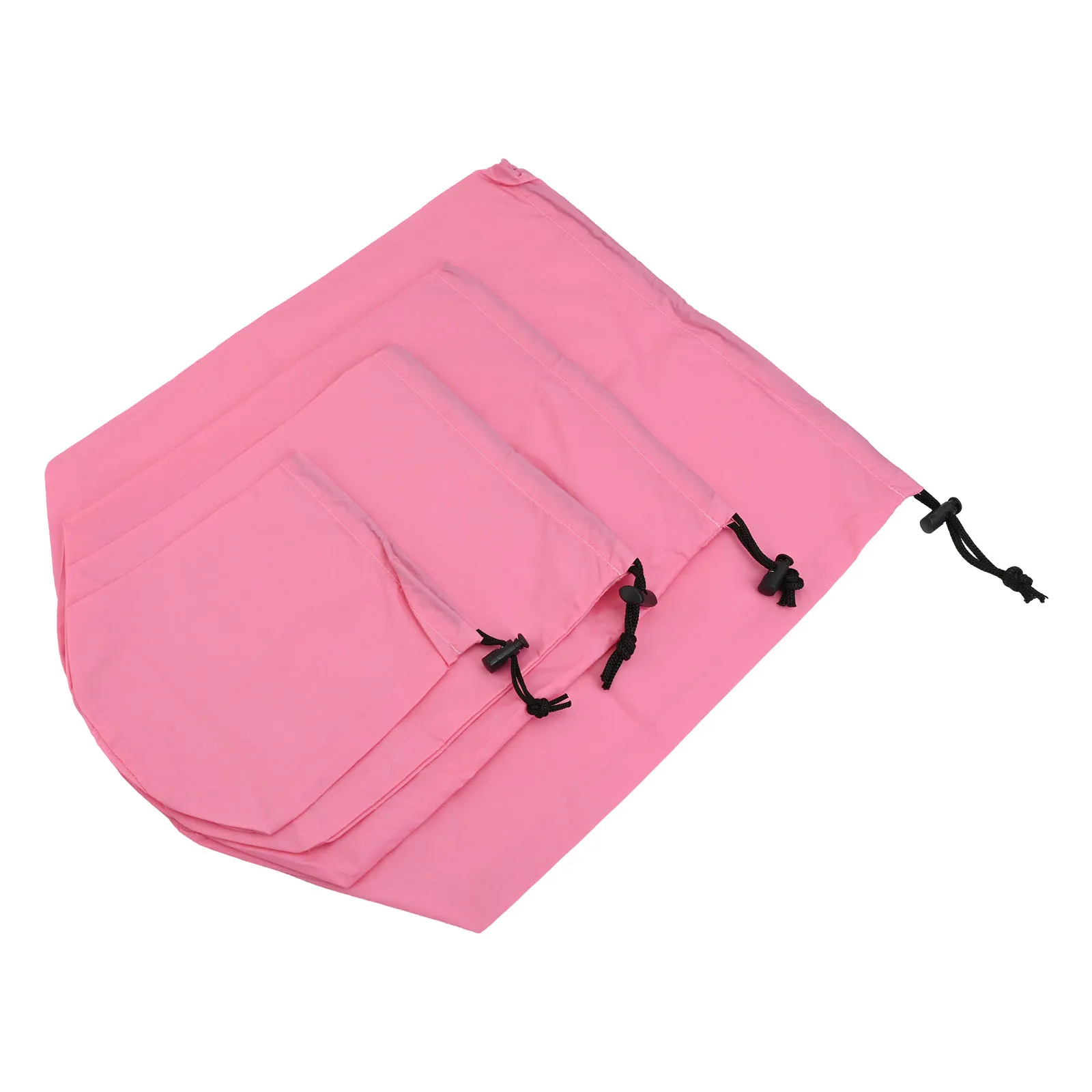 4PCS Stuff Sacks Drawstring Storage Bag Camping Bags Dustproof Outdoor Camping Polyester Bundle Pocket Drawstring Bag Soft Nylon