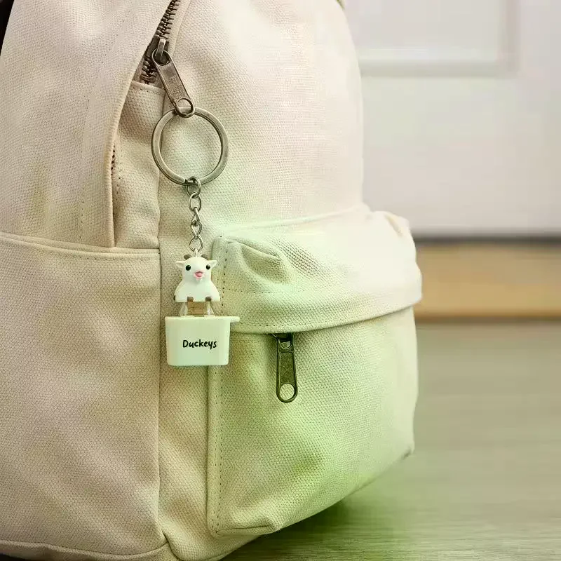 /GJ/Kitten Sheep Keycap Keychain Luminous Sounding Stress Relief Creative Fidget Toy Portable Electronic Pendant For Adult 1Pcs