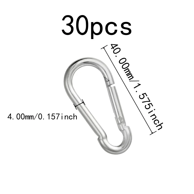 30 pcs M4 Outdoor Climbing Clips, Compact Portable Size for Daily Carry Accessories, Multipurpose, Versatile