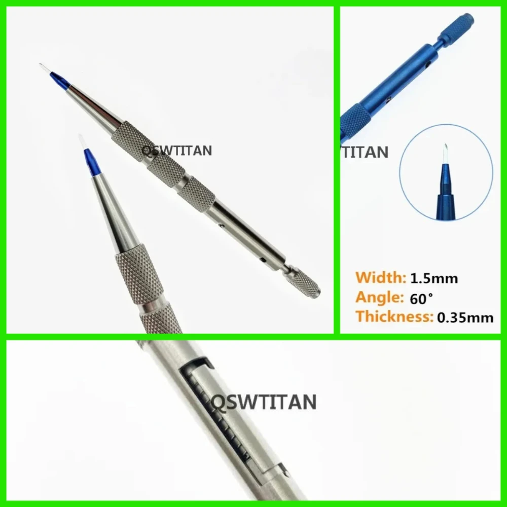 Hair Follicle Planting Blade Manually Implanted Tool Eyebrow Beard Planting Hair Transplant Pen Stainless Steel Handle