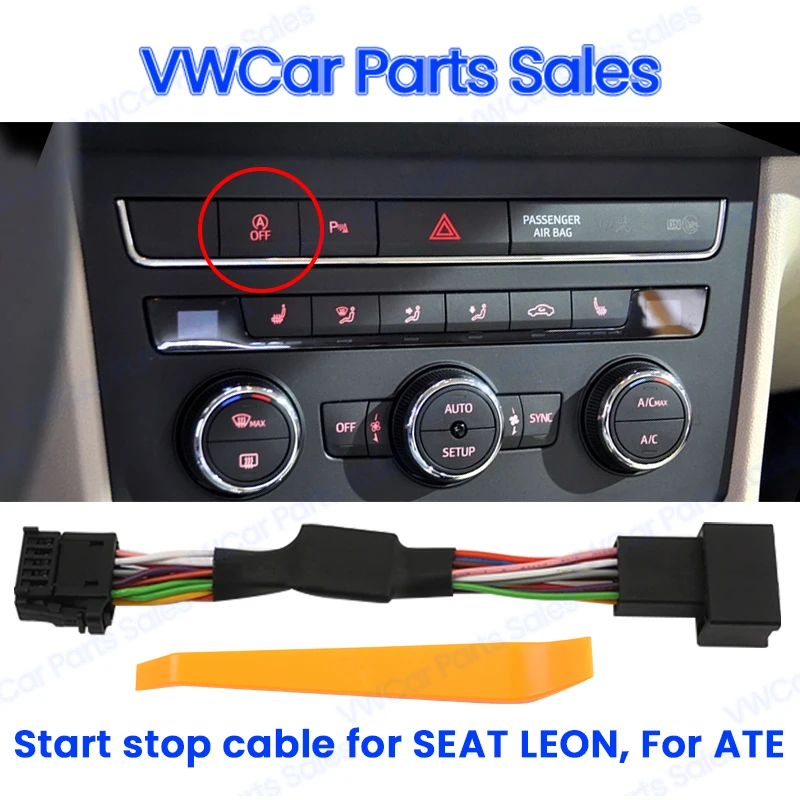 For Seat Leon ATE Automatic Stop Start Engine System Off Device Control Eliminator Sensor Plug Stop Cancel 6/10 Pins Plug Cable