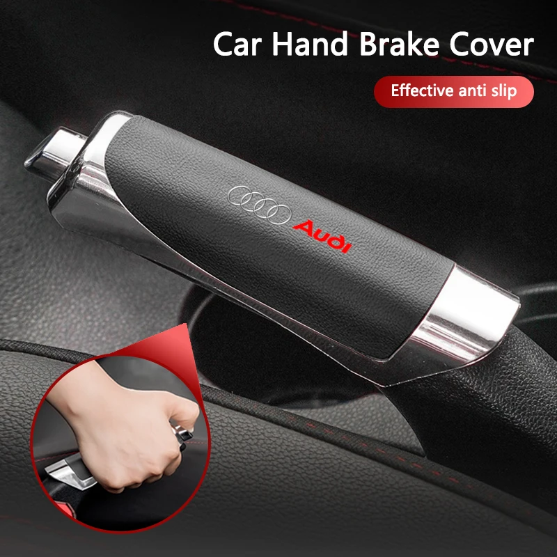 

Universal Car Leather Handbrake Cover Protective Sleeve Hand Brake Protection Car Interior For Audi RS A4 B7 B8 B9 A3 8P 8V A6