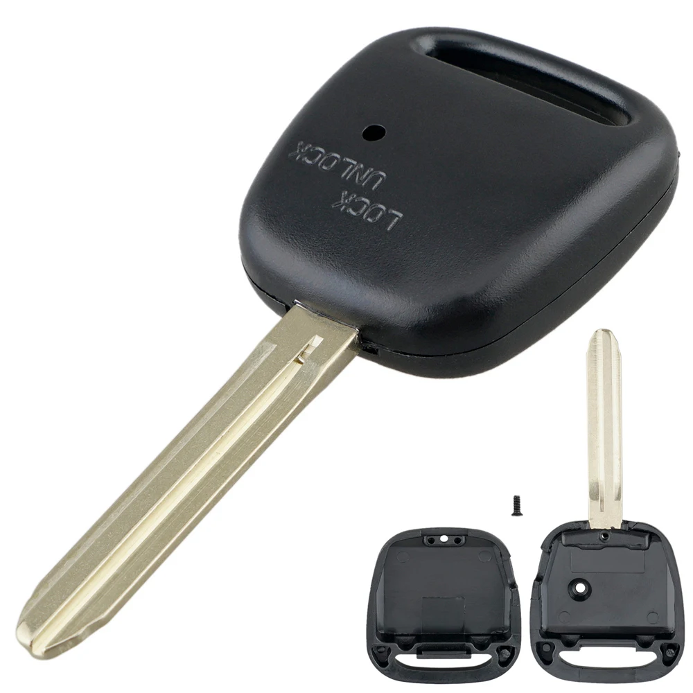 รถ REMOTE Key SHELL Case Fit สําหรับ TOYOTA Carina Estima Harrier Previa Key FOB พร้อม TOY43 ใบมีด 1 ปุ่มด้านข้าง