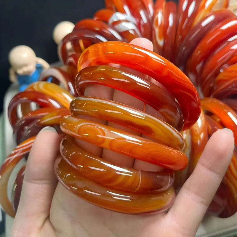 and red agate with twisted thread pattern, bracelet, jade bangle 2