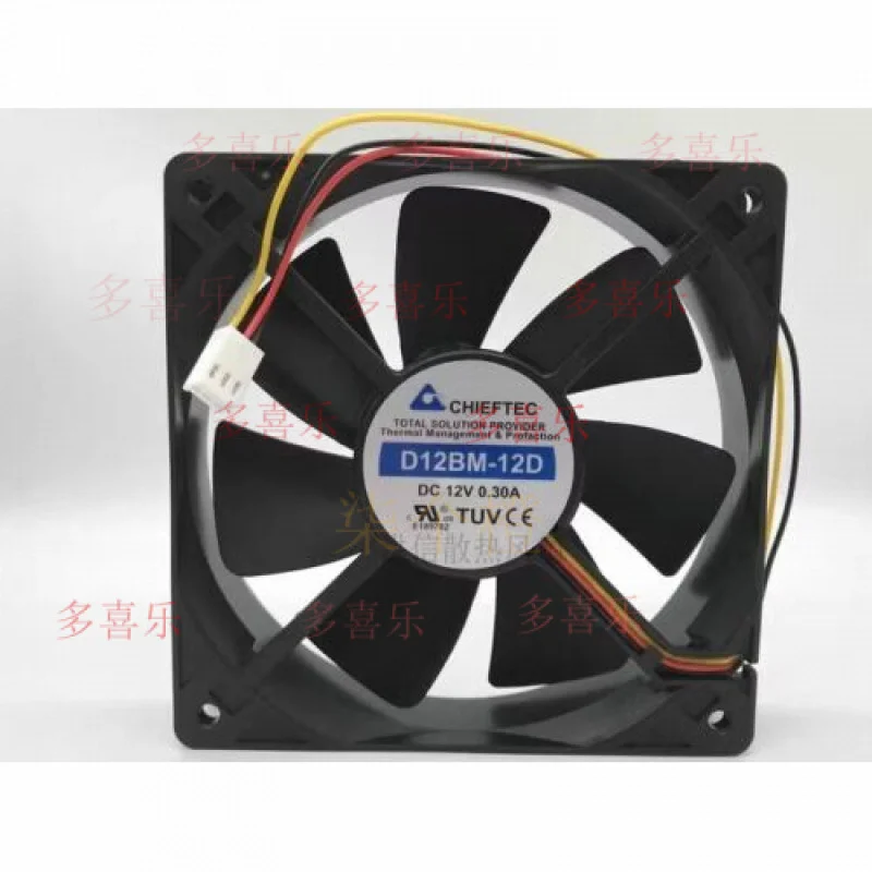 ZMZM для CHIEFTEC 12025 D12BM-12D DC12V 0,30A 12CM 3-контактный бесшумный охлаждающий вентилятор